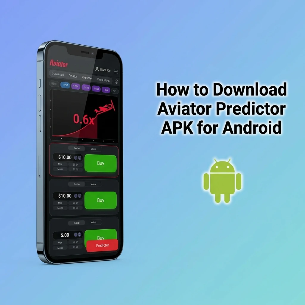 Android phone screen showing steps to download and install Aviator Predictor APK file from unknown sources settings