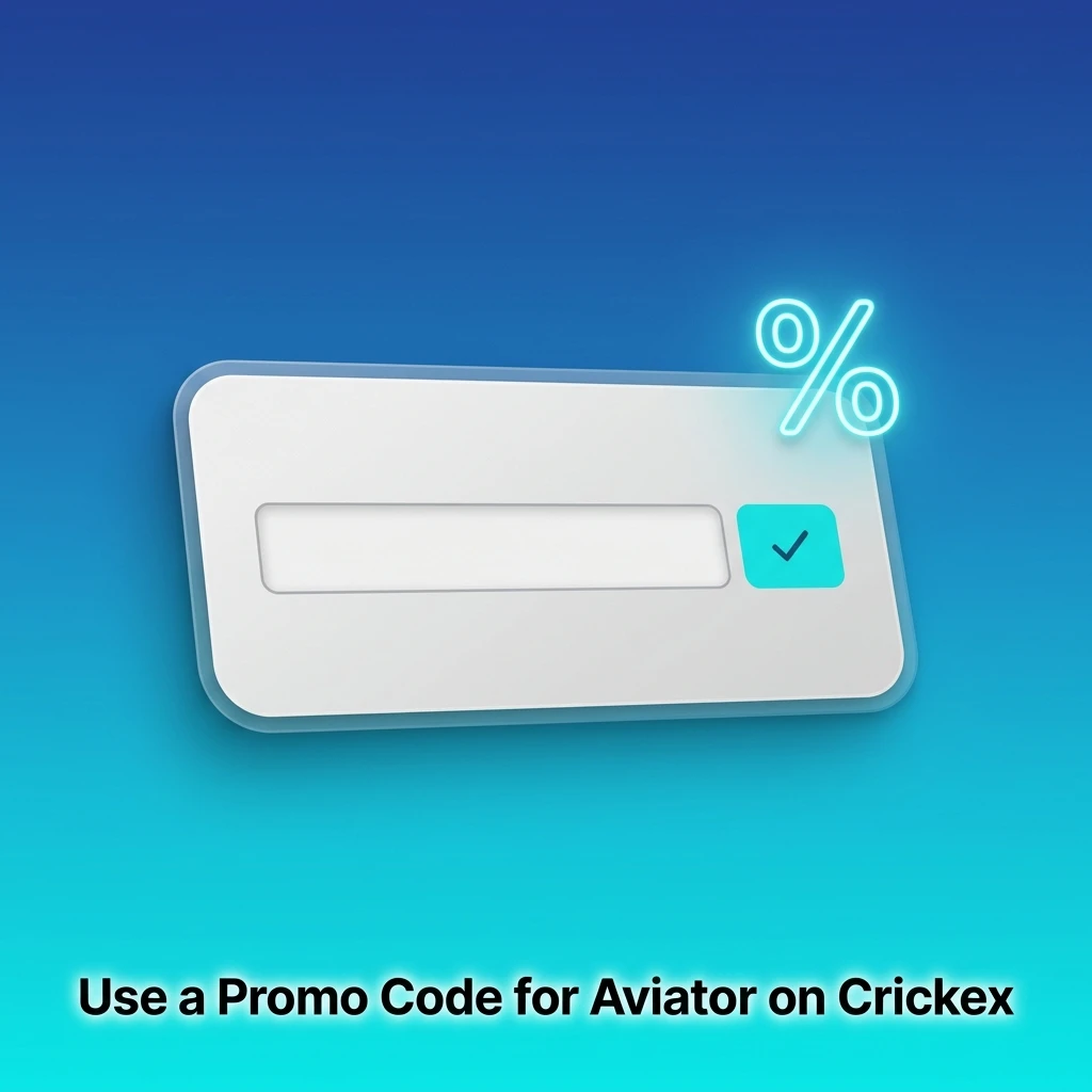 Crickex Aviator promo code entry field during registration for bonus on first deposit