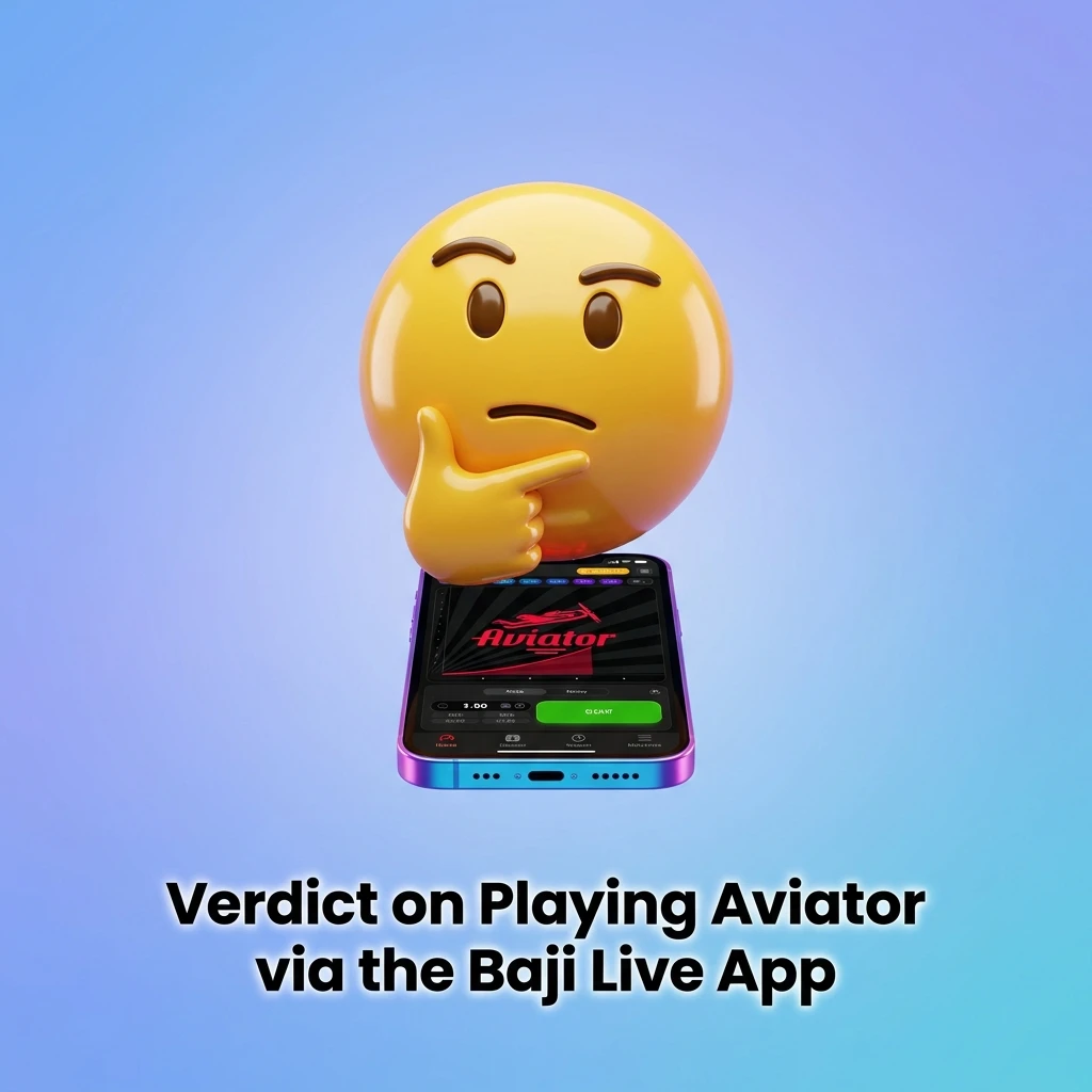 Baji Live app interface showing Aviator game with INR 10 minimum bet, UPI support, and 97% RTP on mobile